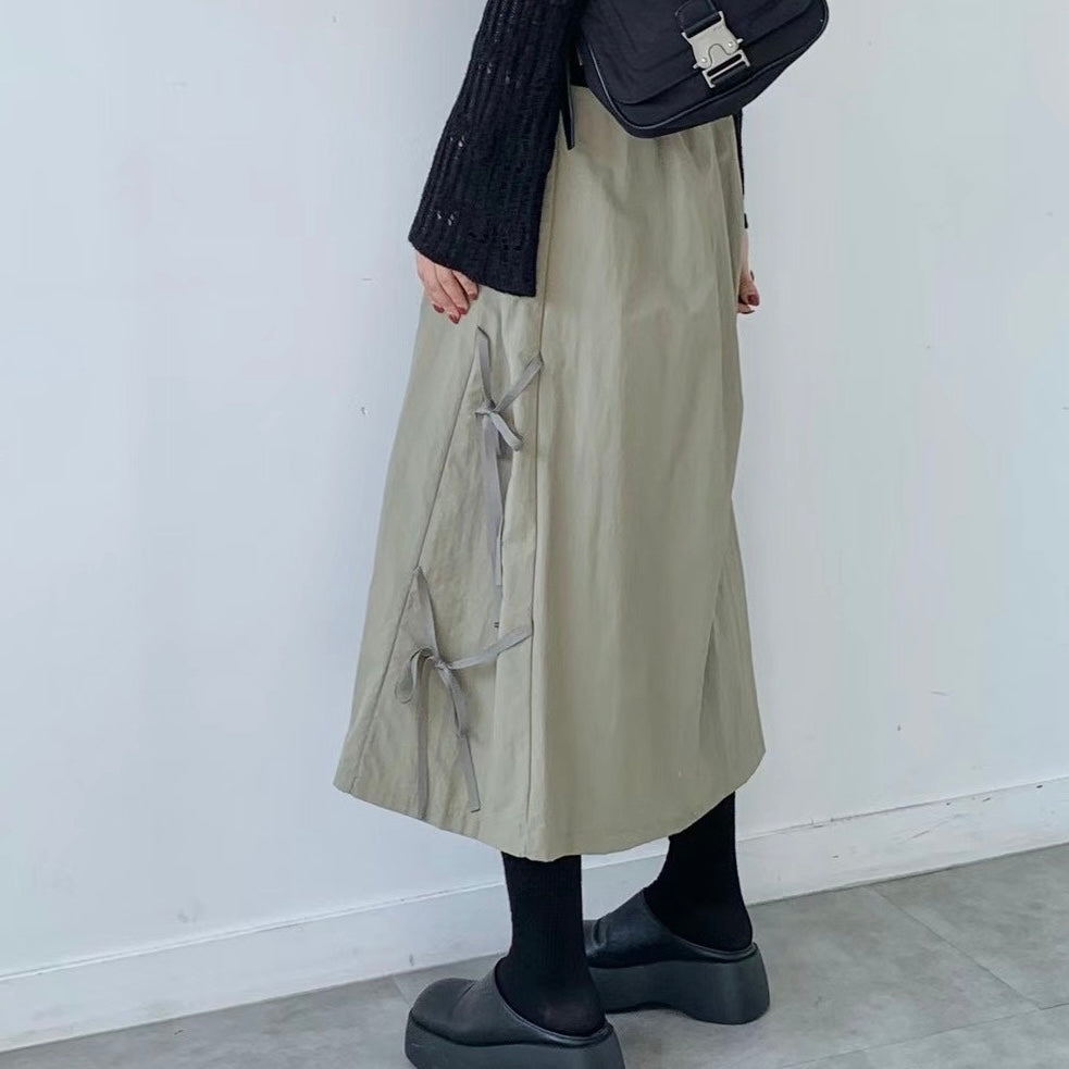 韓國丨防水蝴蝶結半身裙