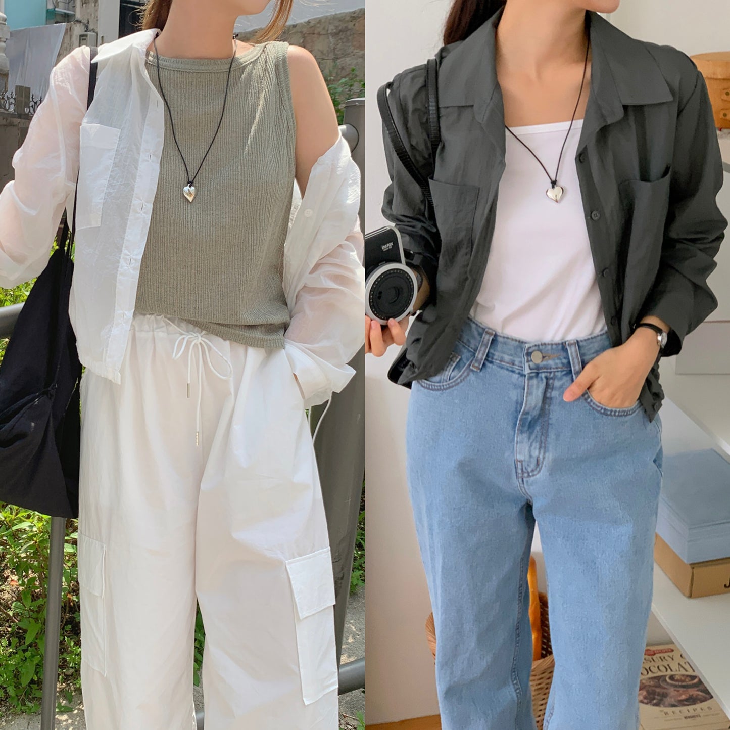 韓國丨V-NECK COLLAR SHIRT