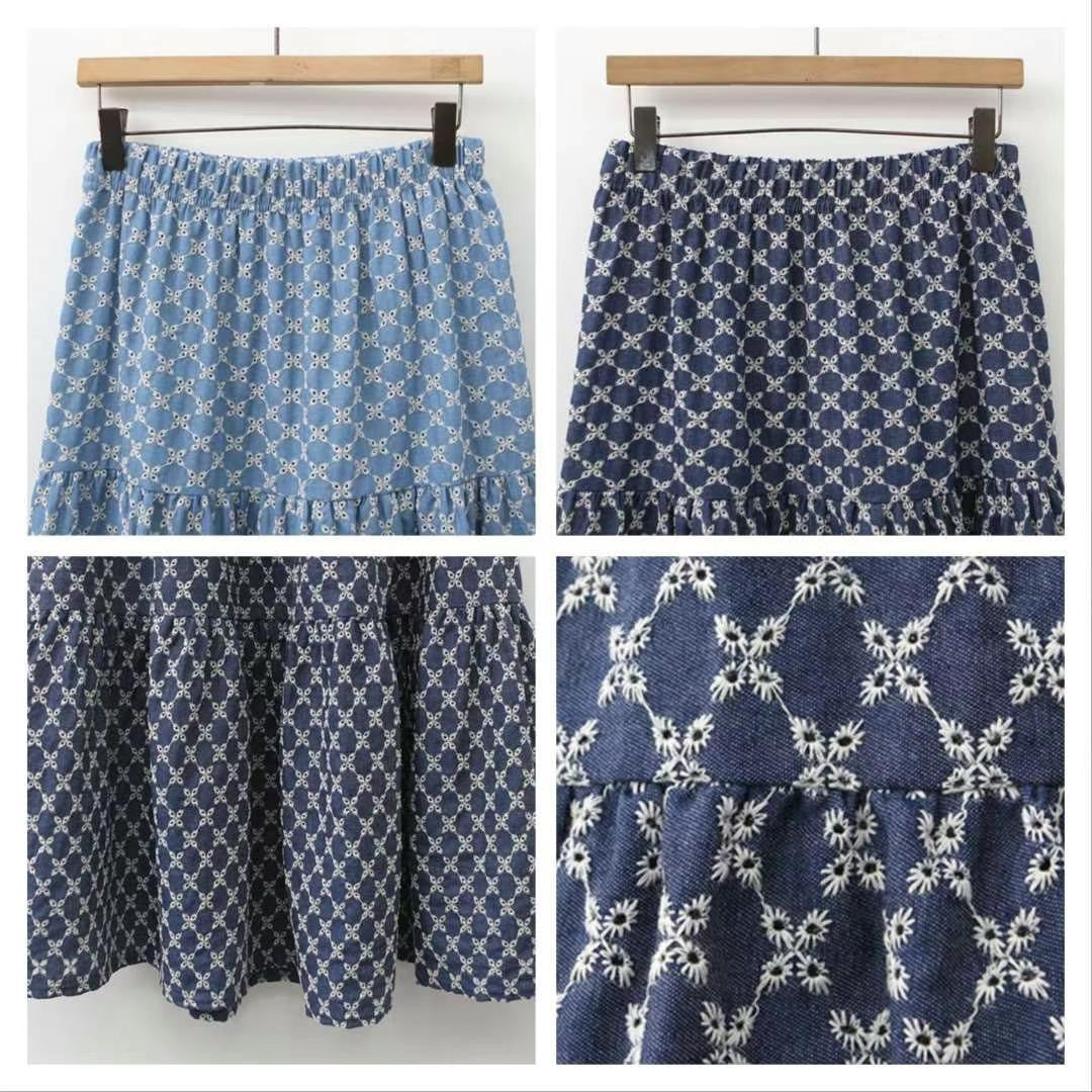 韓國丨刺繡半身裙