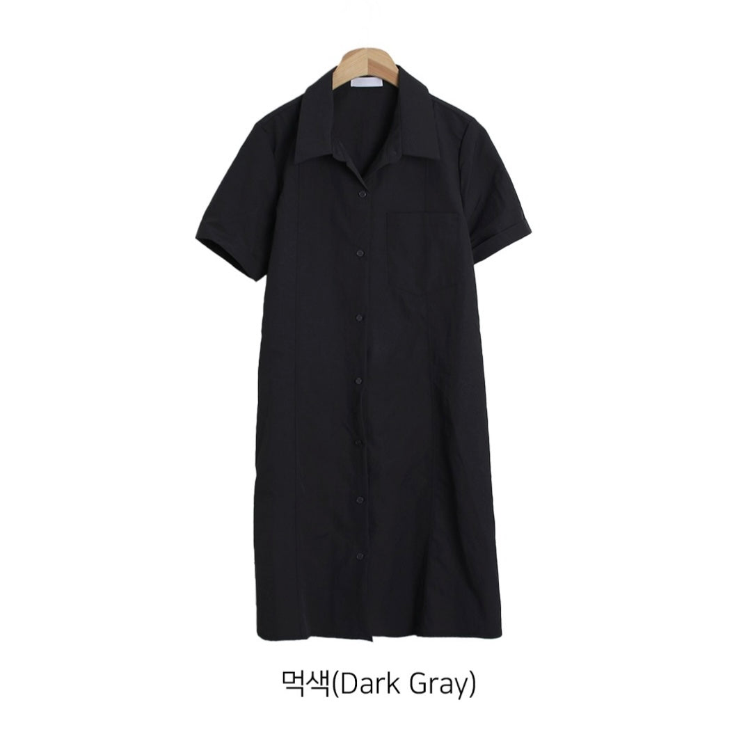 韓國丨COLLAR STRING DRESS
