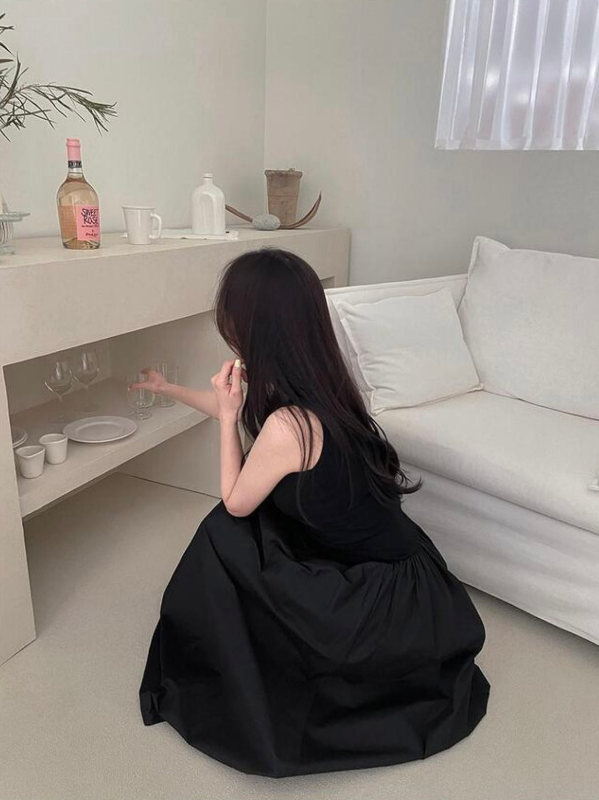 韓國丨分層百褶背心裙