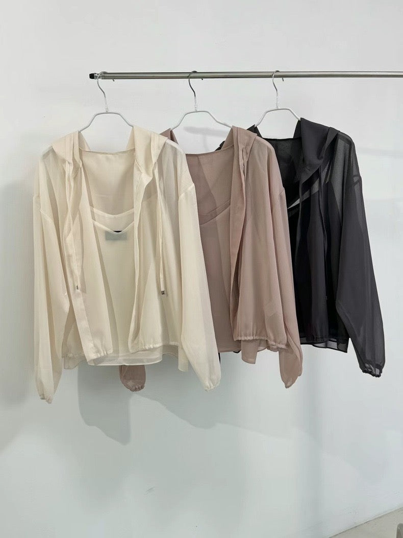 韓國丨SHEER HOODY SET