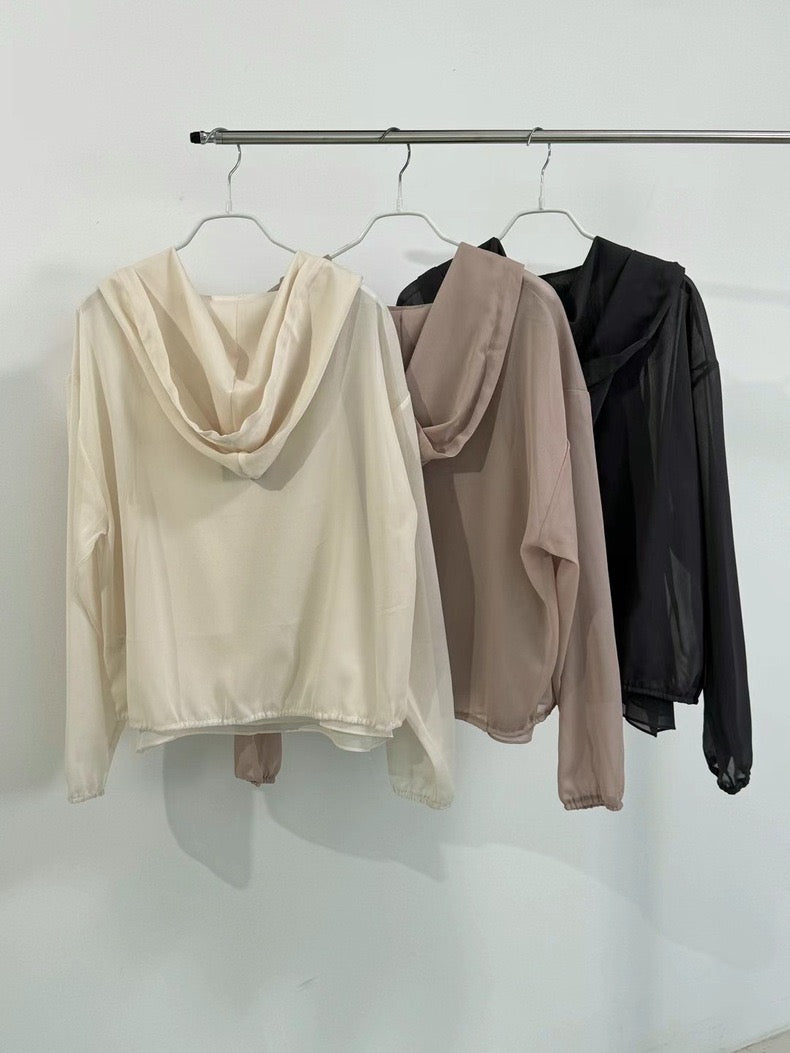 韓國丨SHEER HOODY SET