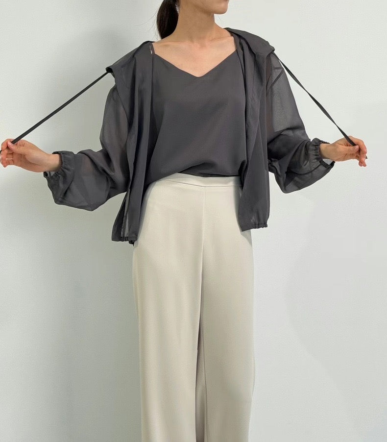 韓國丨SHEER HOODY SET