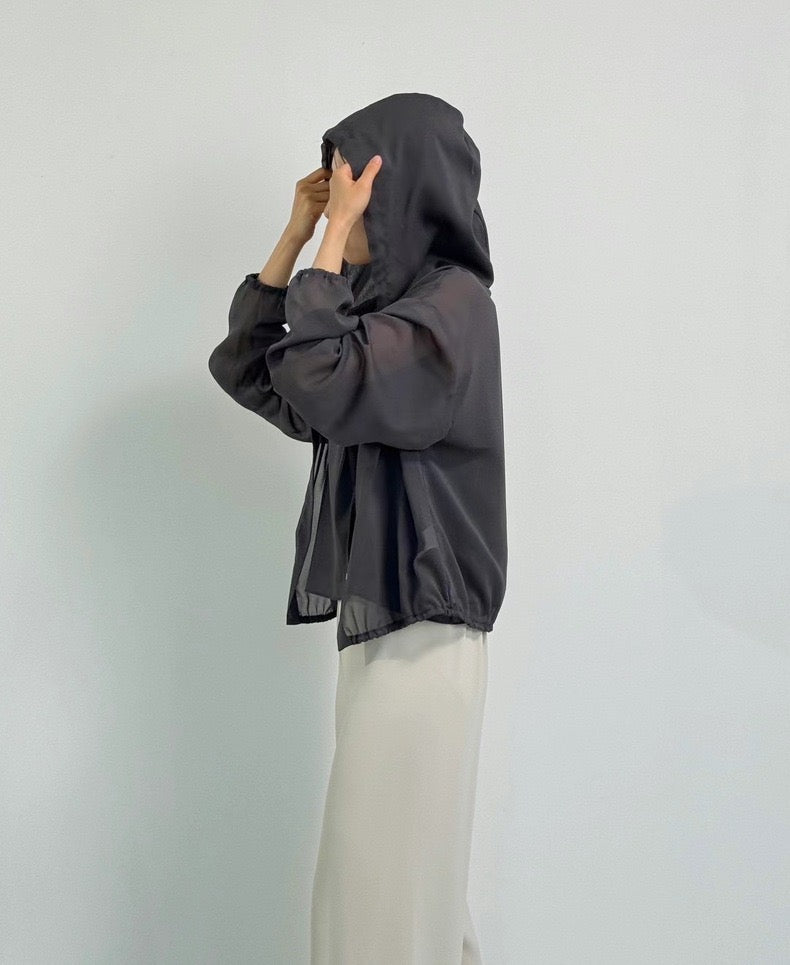 韓國丨SHEER HOODY SET