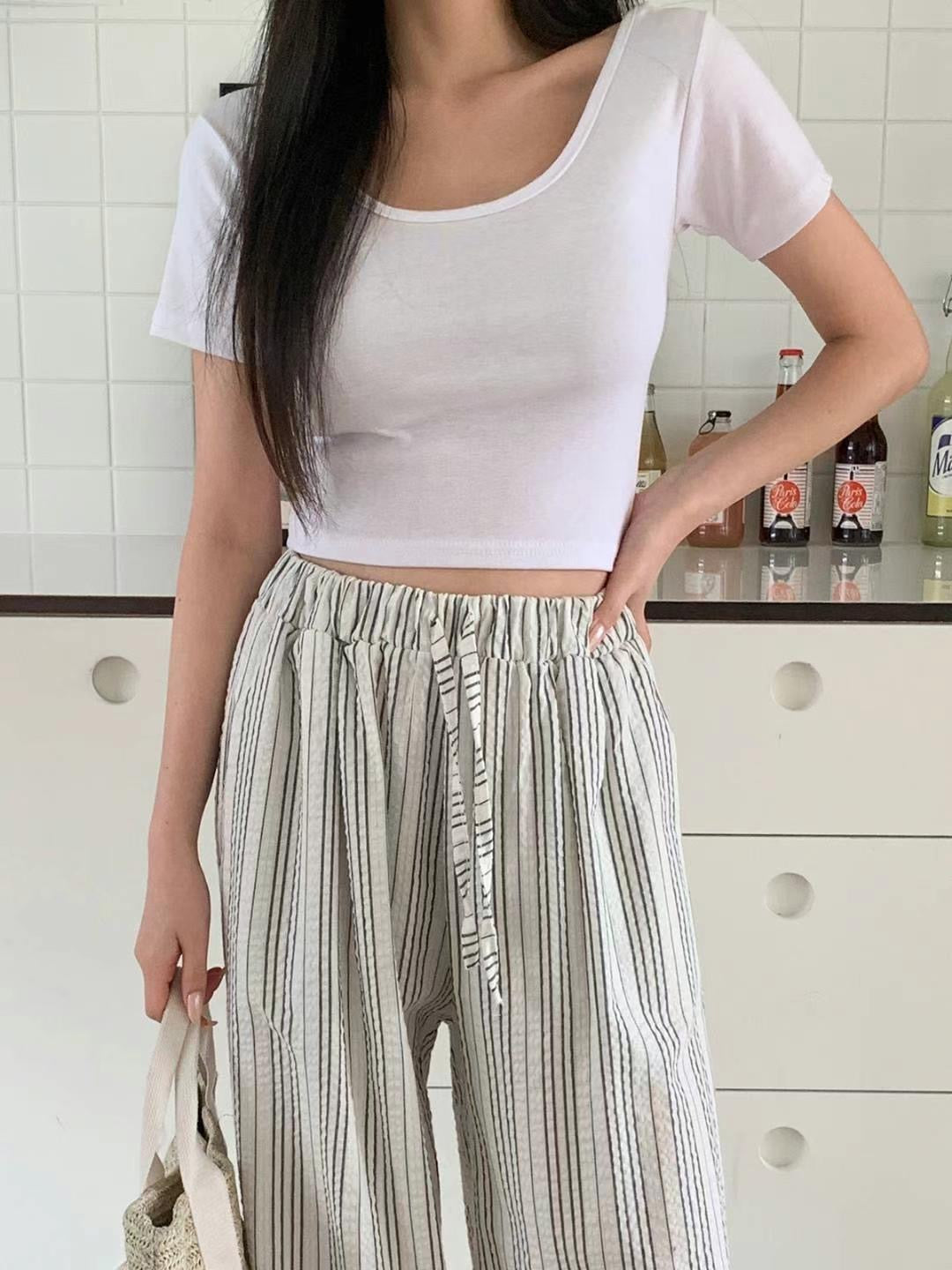 韓國丨2 WAYS CROP TEE