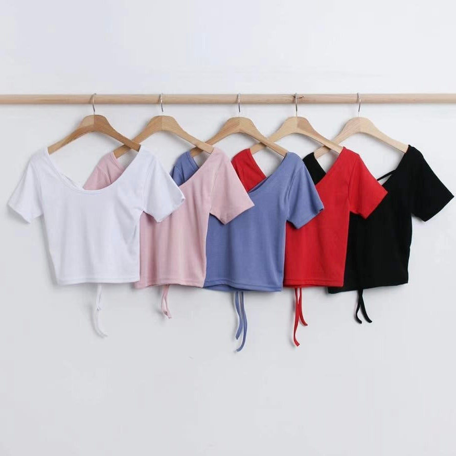韓國丨2 WAYS CROP TEE