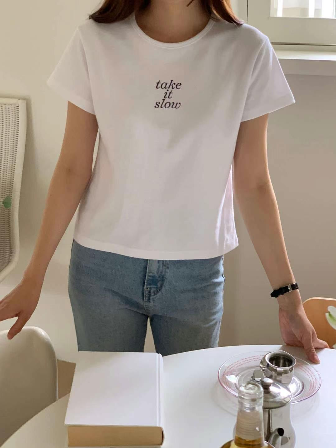 韓國丨TAKE IT SLOW TEE