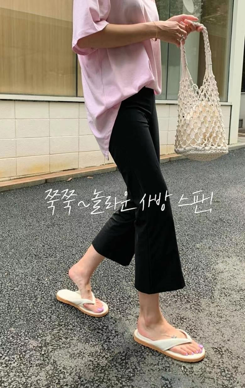 韓國丨冰感微喇叭彈性長褲