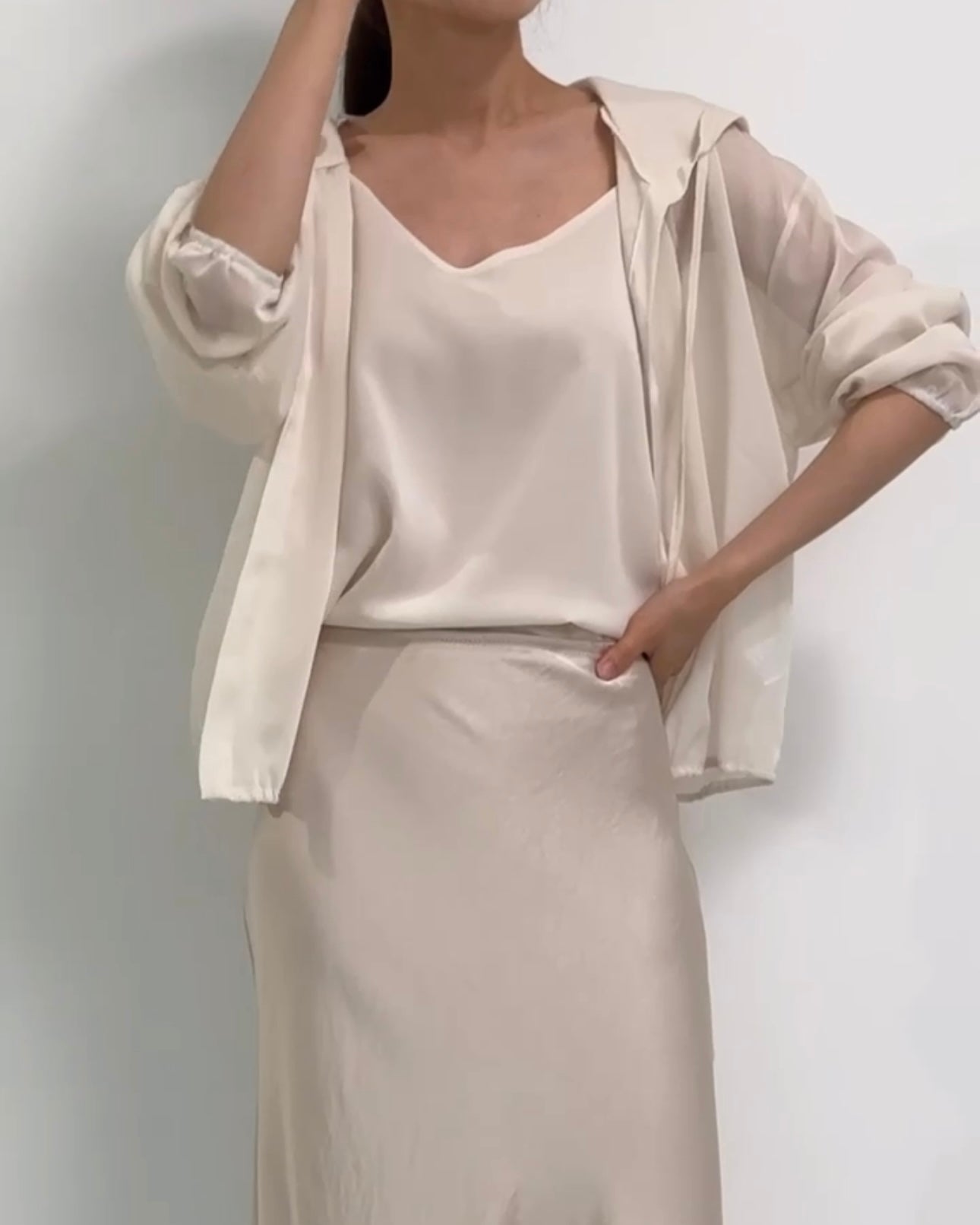 韓國丨SHEER HOODY SET