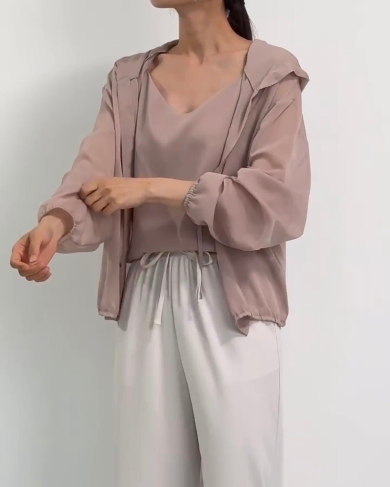 韓國丨SHEER HOODY SET