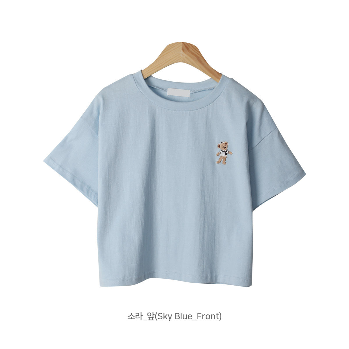 韓國丨短款小熊TEE