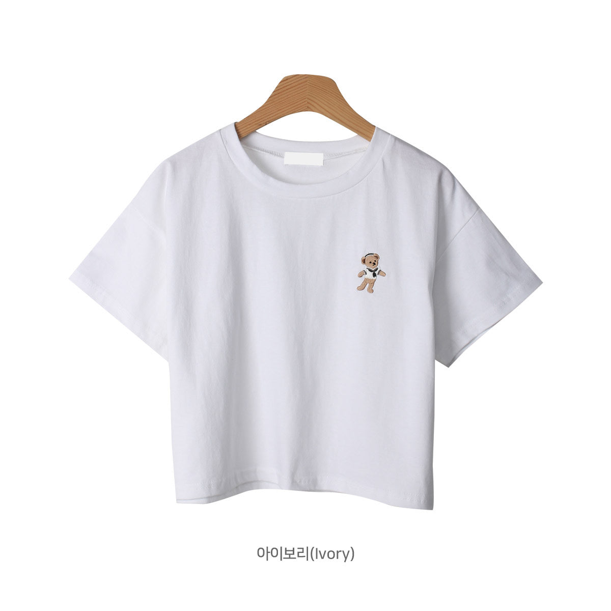 韓國丨短款小熊TEE