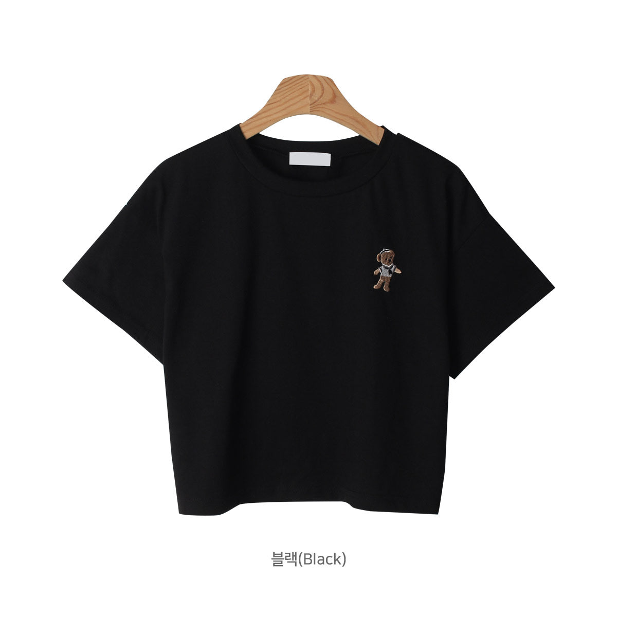 韓國丨短款小熊TEE