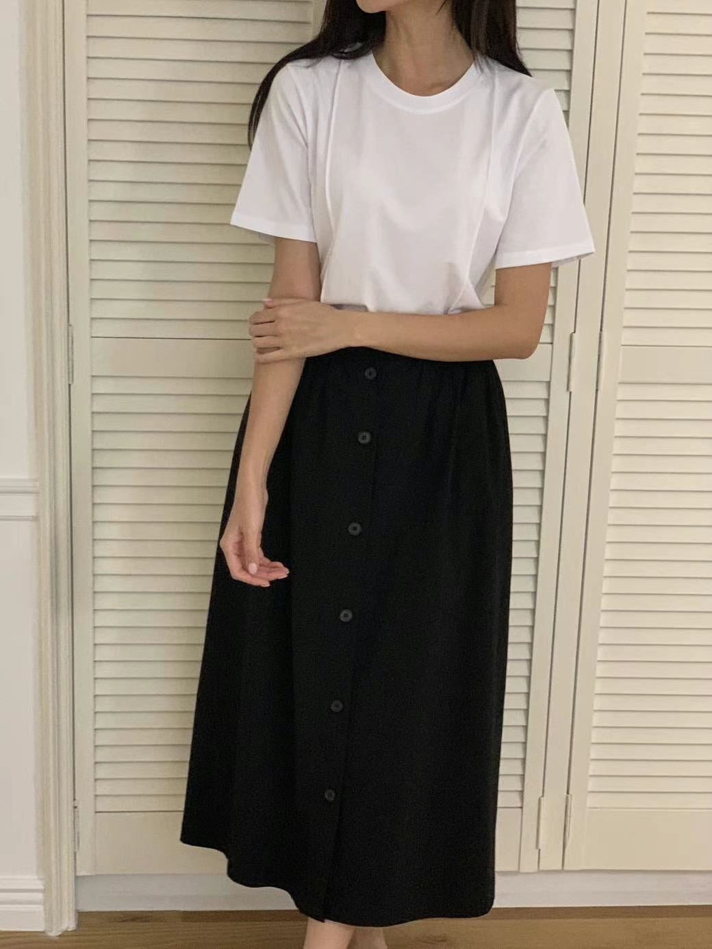 韓國丨純色直條紋TEE
