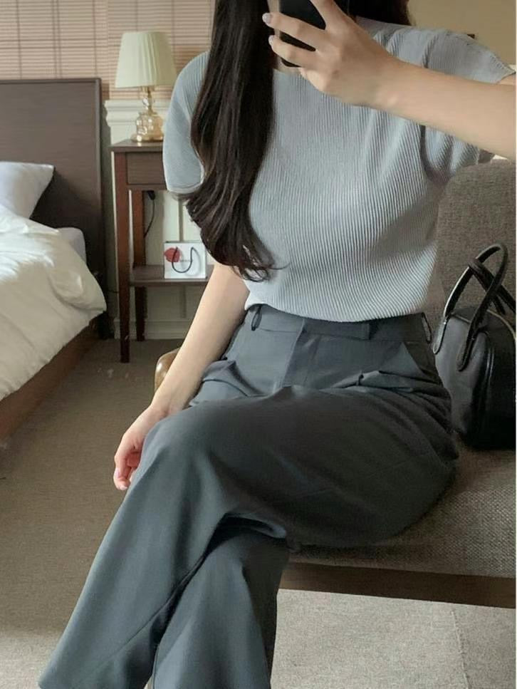 韓國丨薄款直紋TOP