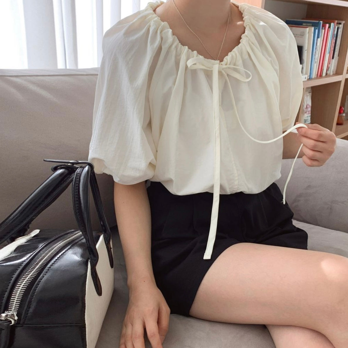 韓國丨PUFF STRING BLOUSE
