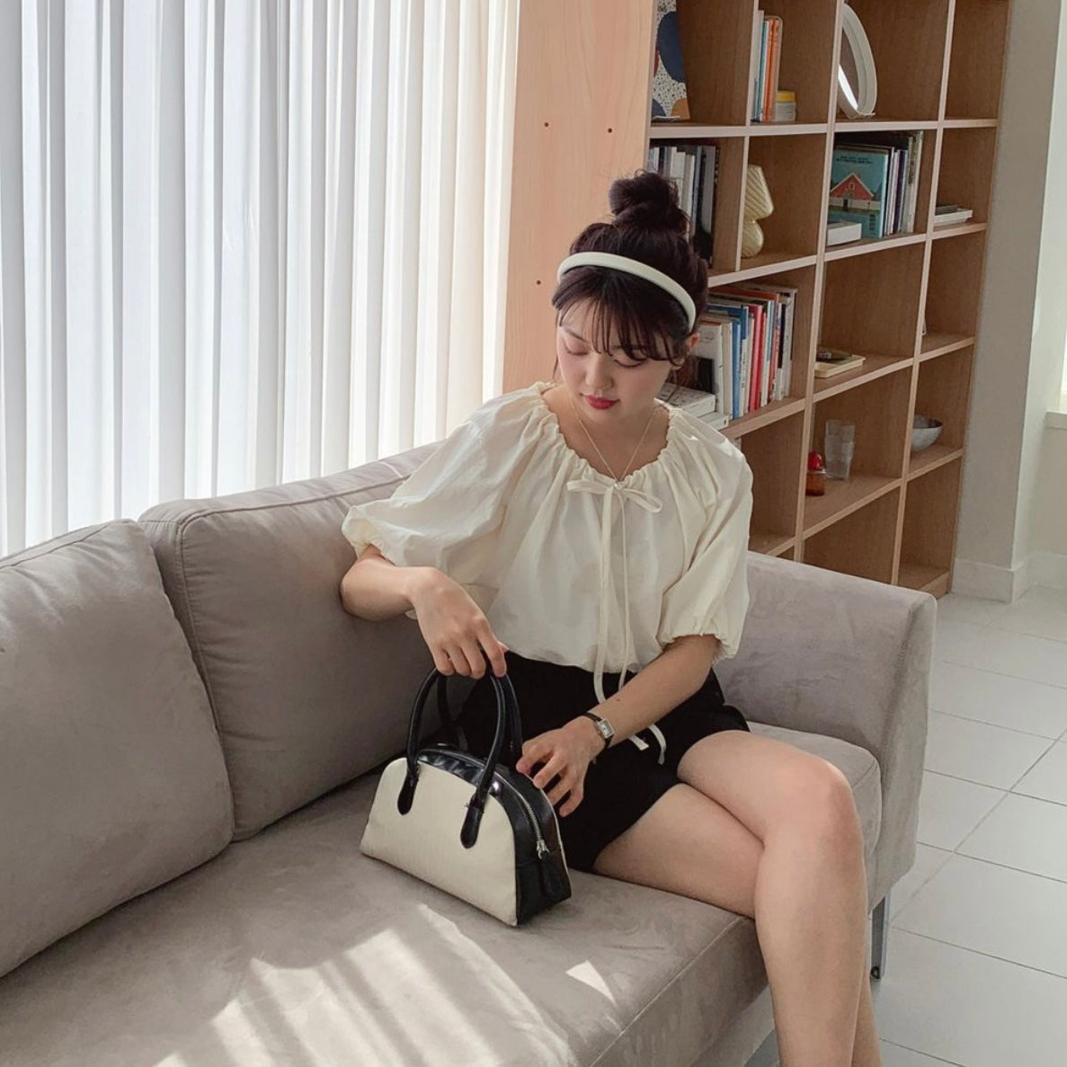 韓國丨PUFF STRING BLOUSE