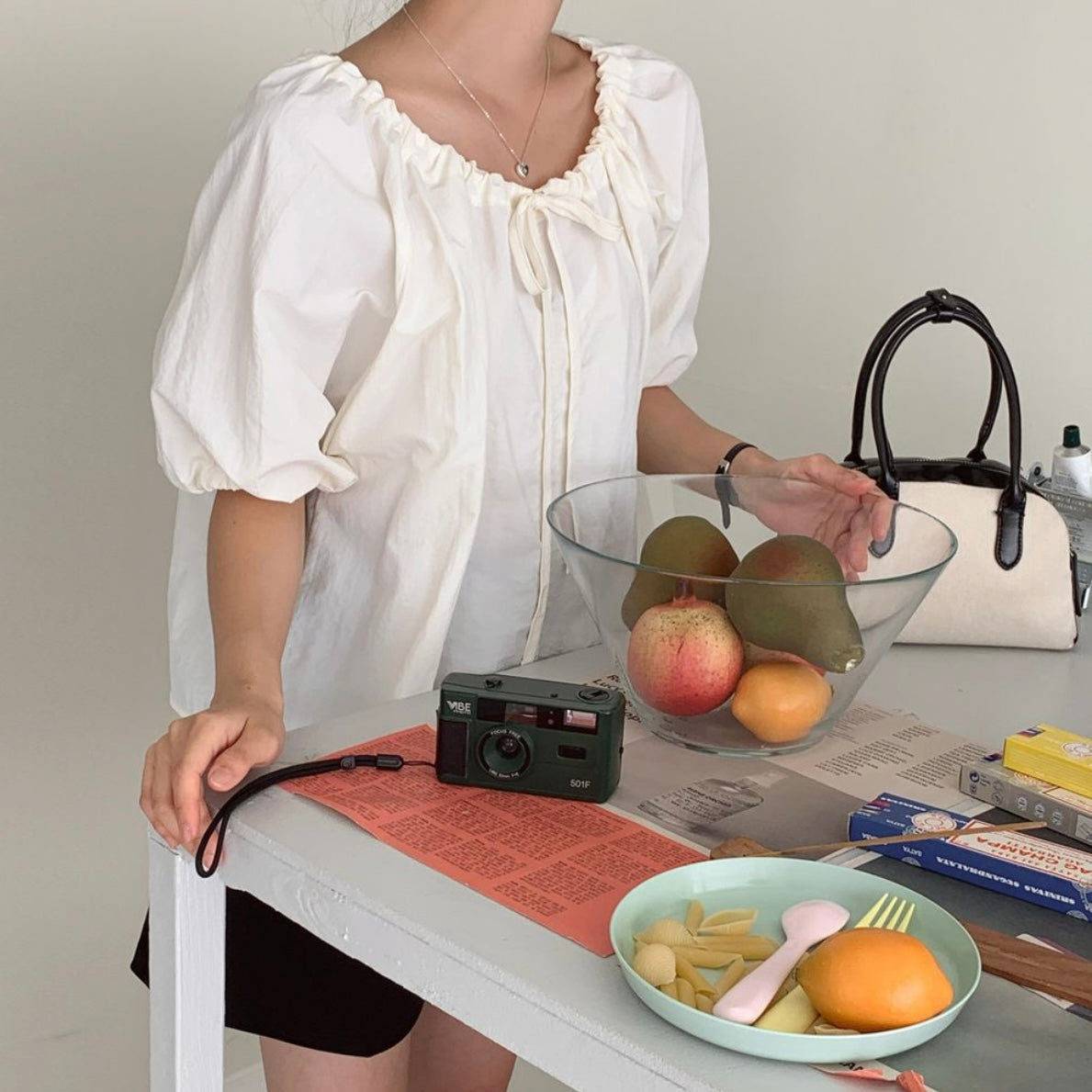 韓國丨PUFF STRING BLOUSE