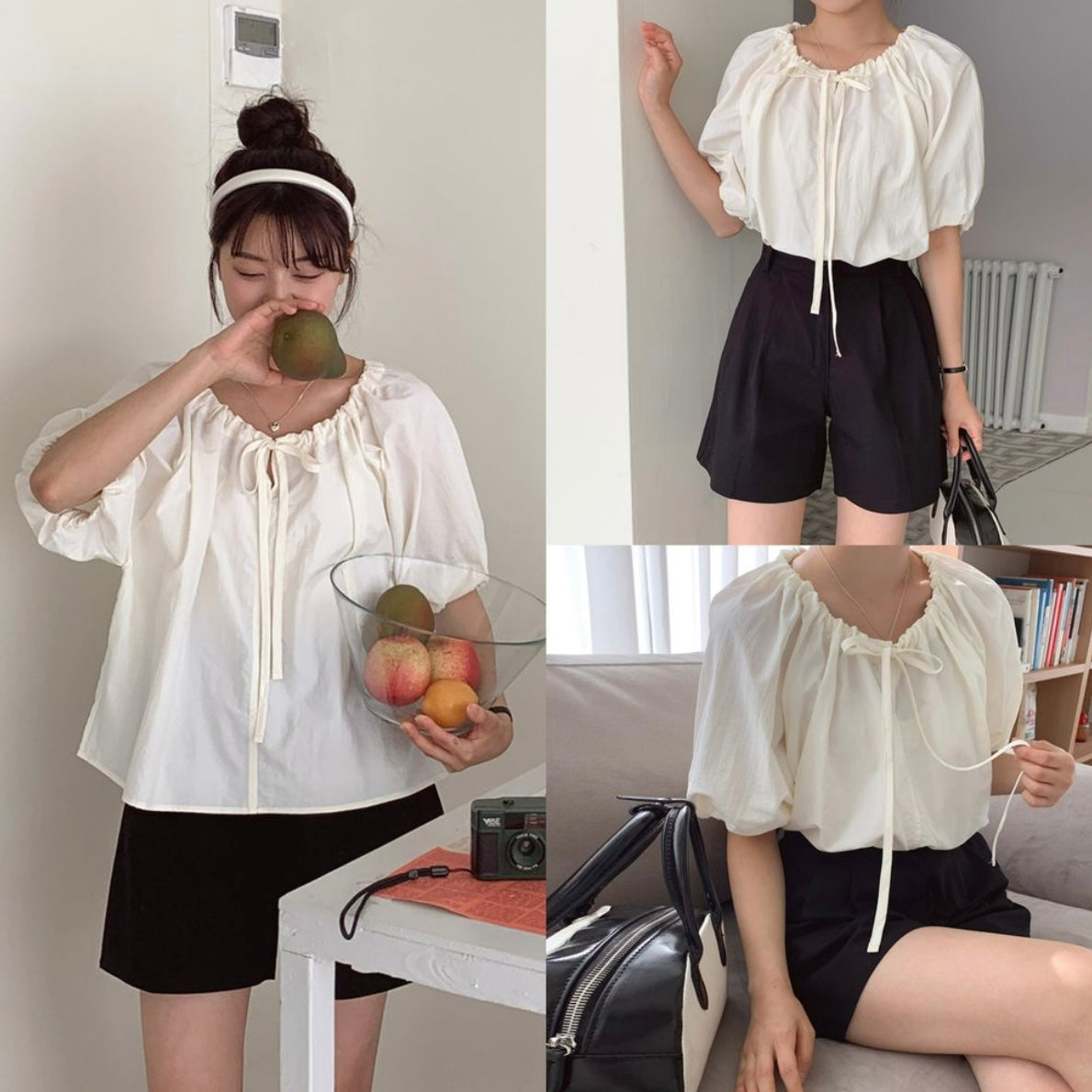 韓國丨PUFF STRING BLOUSE