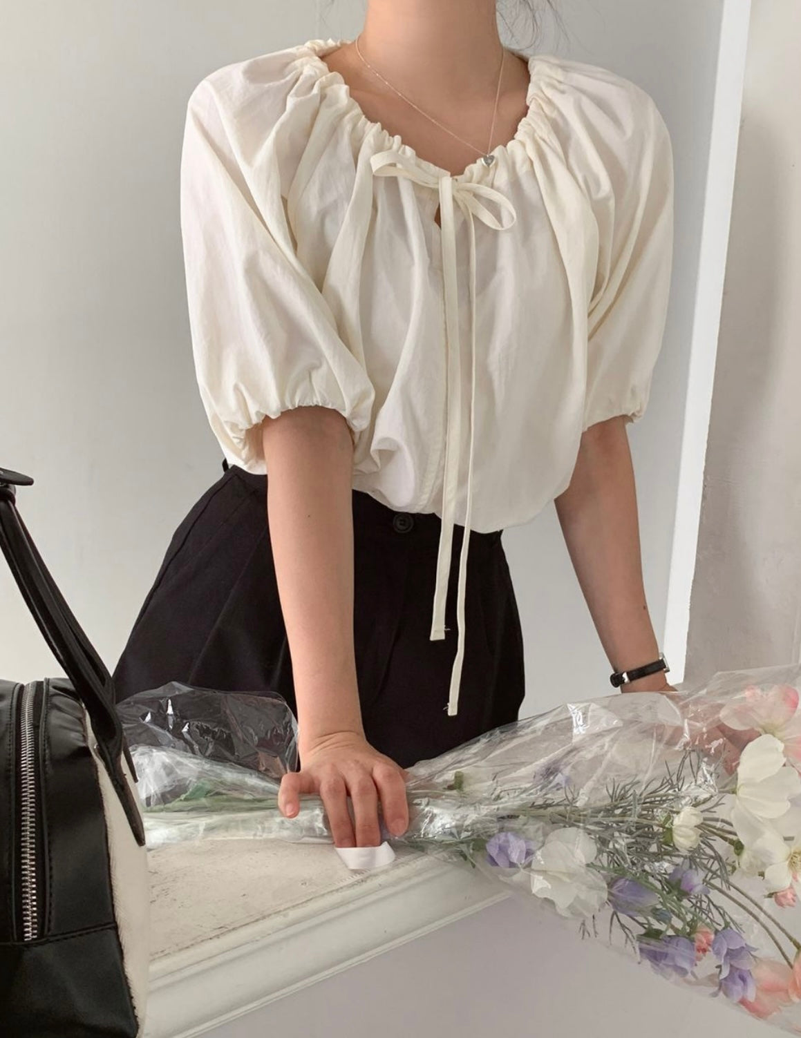 韓國丨PUFF STRING BLOUSE