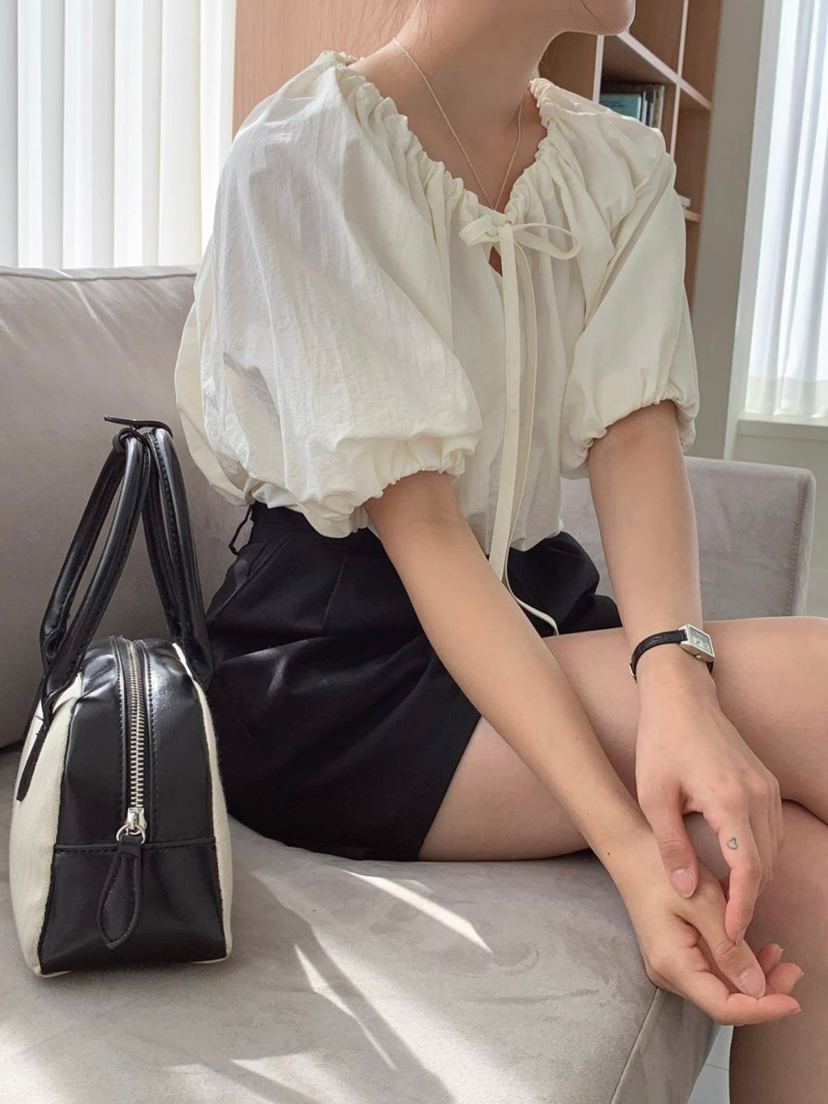 韓國丨PUFF STRING BLOUSE