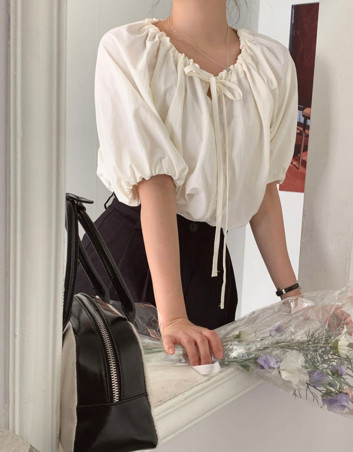 韓國丨PUFF STRING BLOUSE