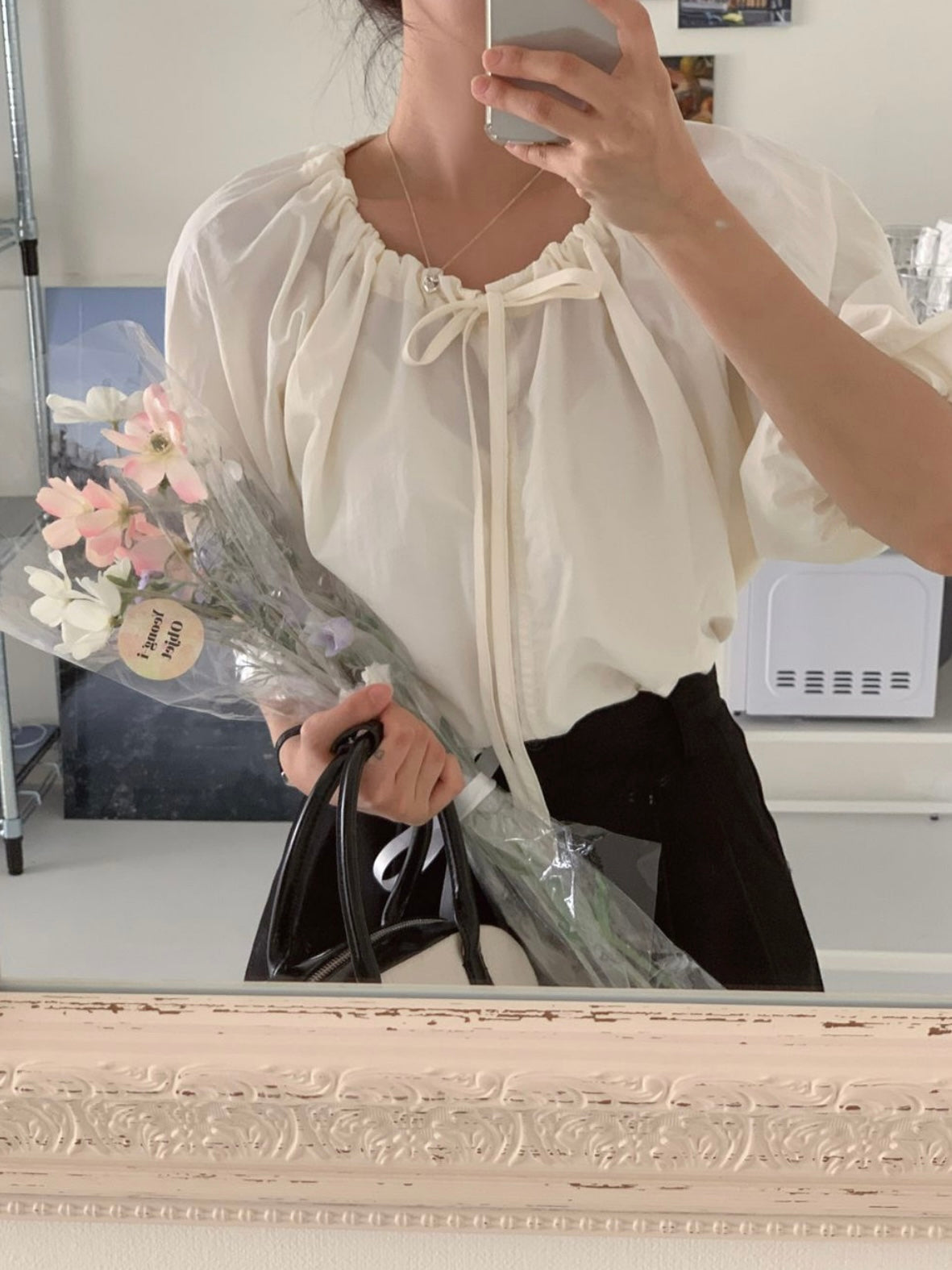 韓國丨PUFF STRING BLOUSE