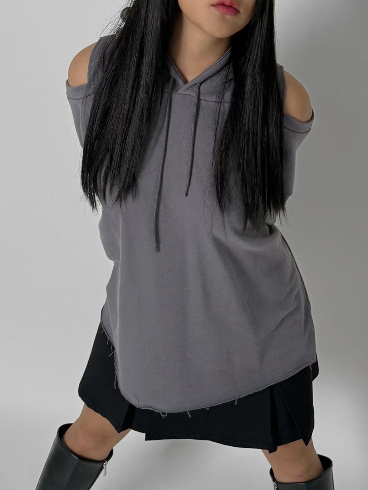 韓國丨RETURN HOOD MINI DRESS