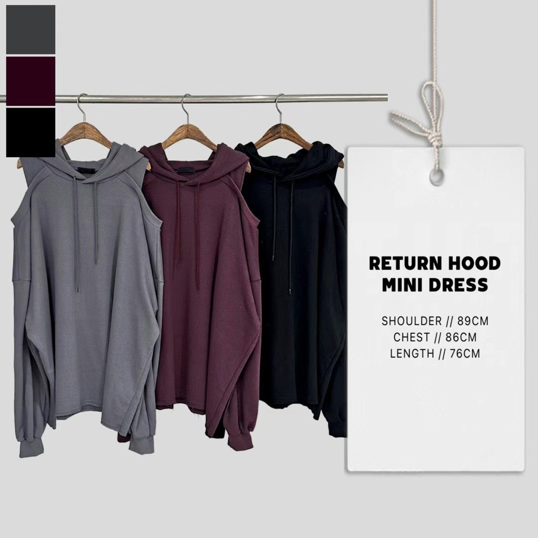 韓國丨RETURN HOOD MINI DRESS