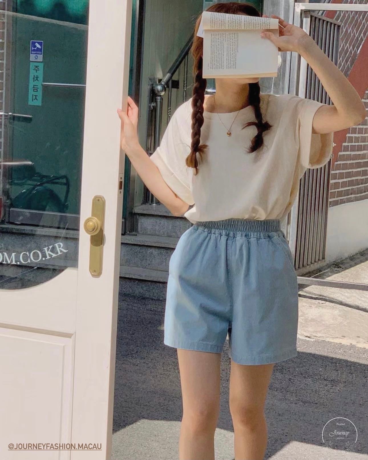韓國丨寬鬆捲袖TOP