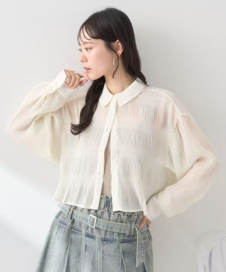 日本丨翻領水波紋襯衫