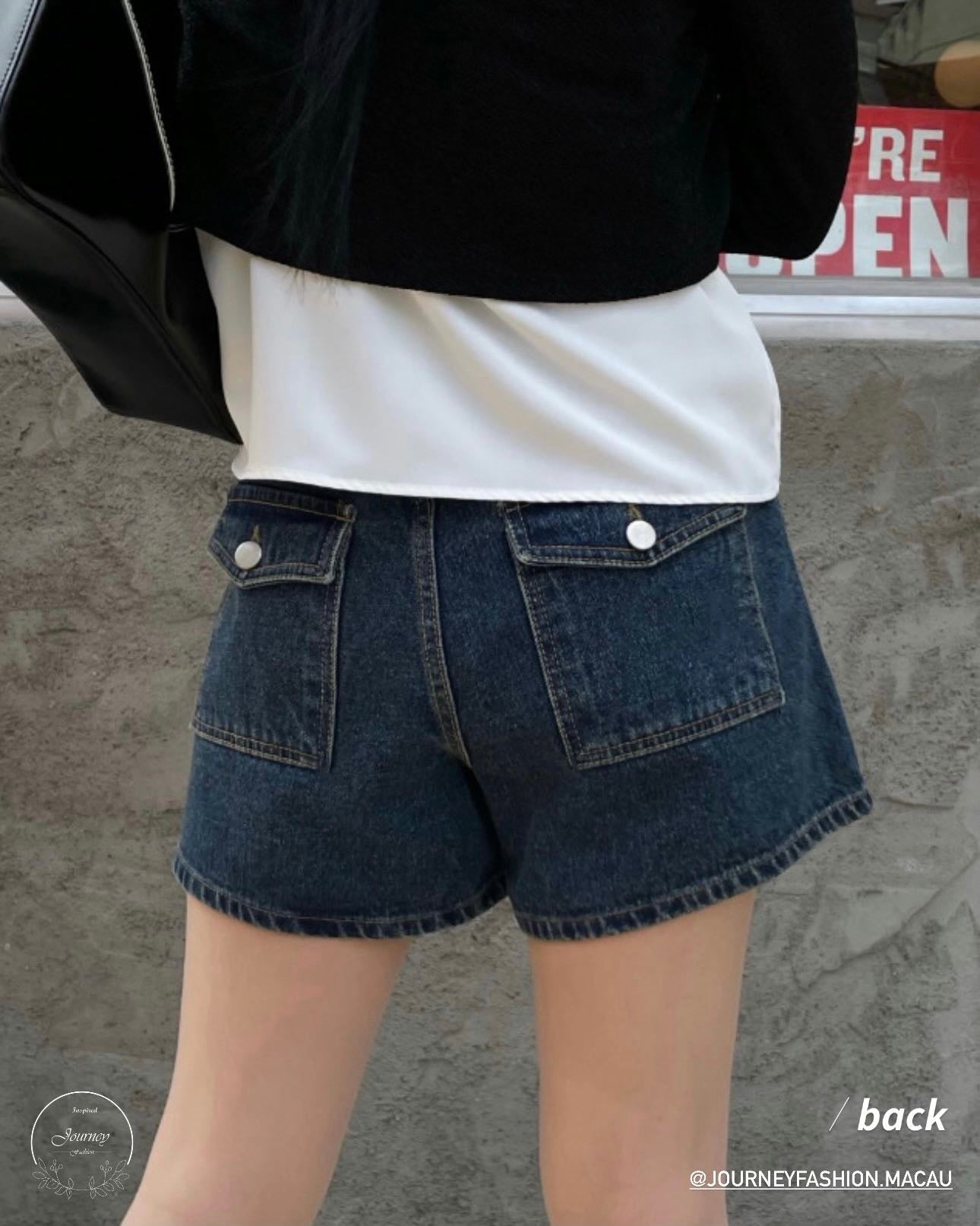 韓國丨後袋牛仔短褲