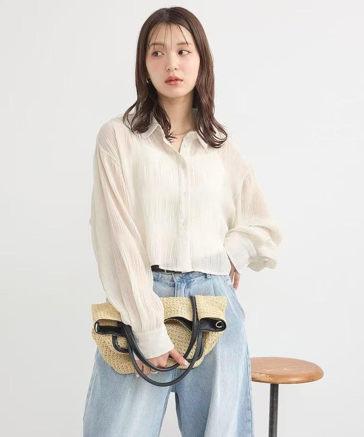 日本丨翻領水波紋襯衫