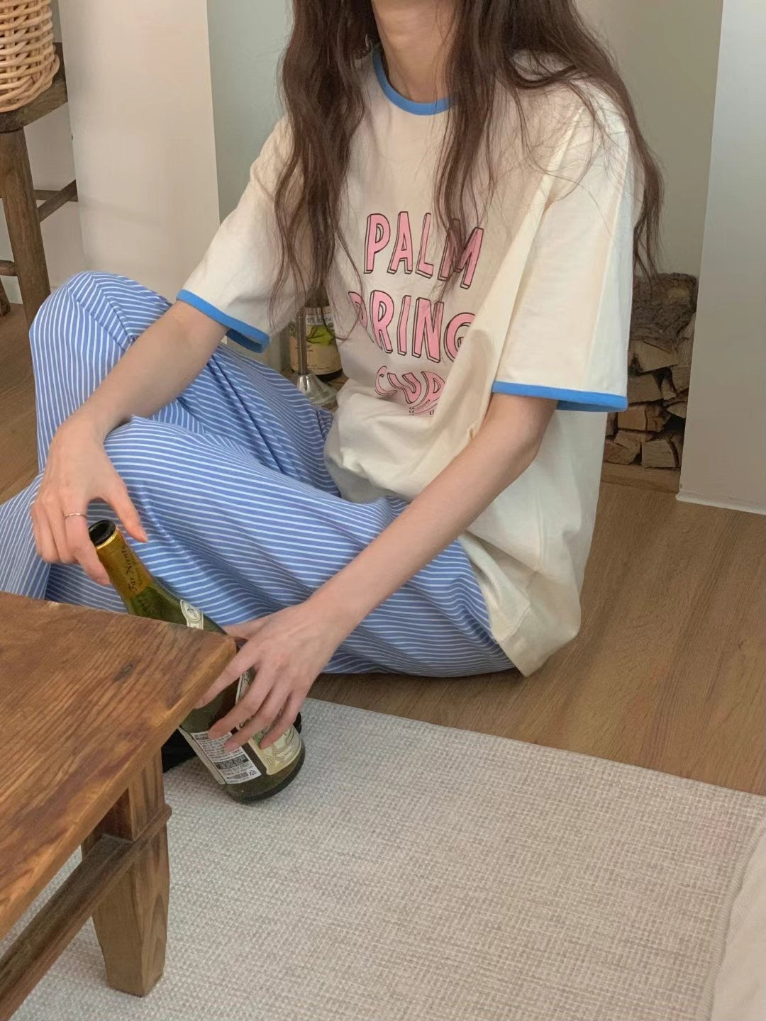 韓國丨撞色邊TEE