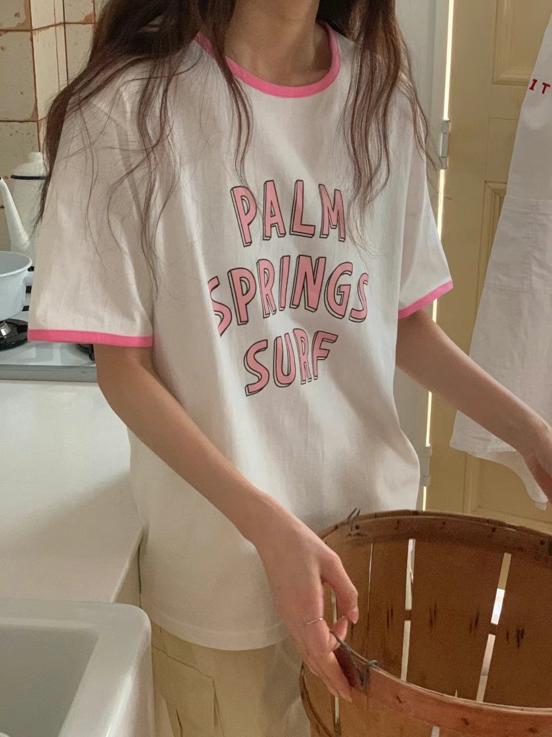 韓國丨撞色邊TEE
