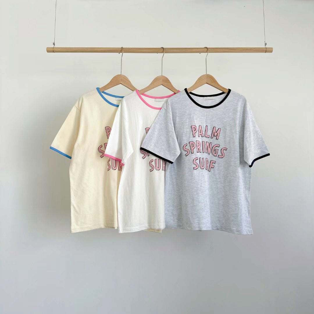 韓國丨撞色邊TEE