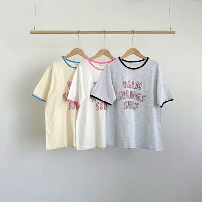 韓國丨撞色邊TEE