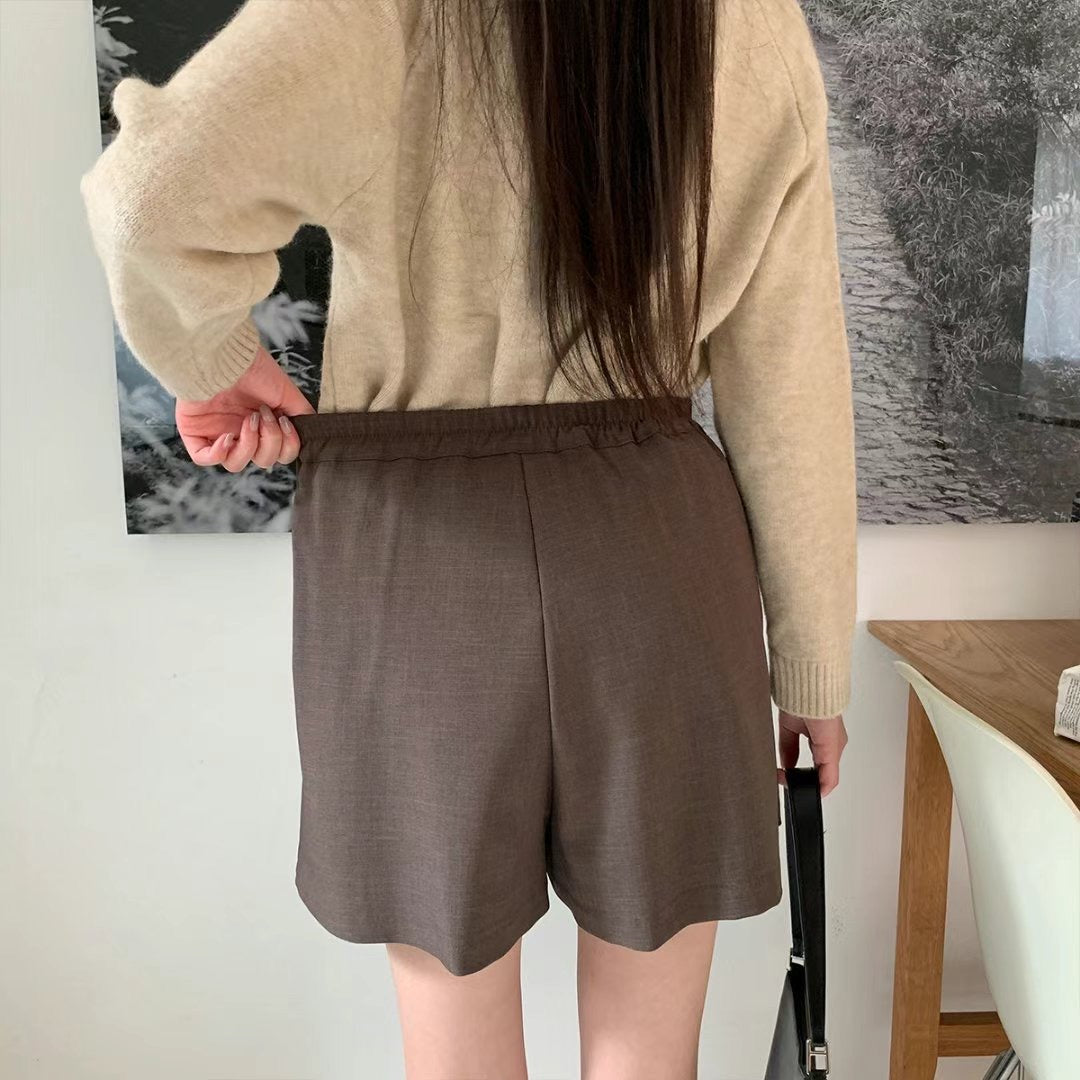 韓國丨後橡筋短裙褲