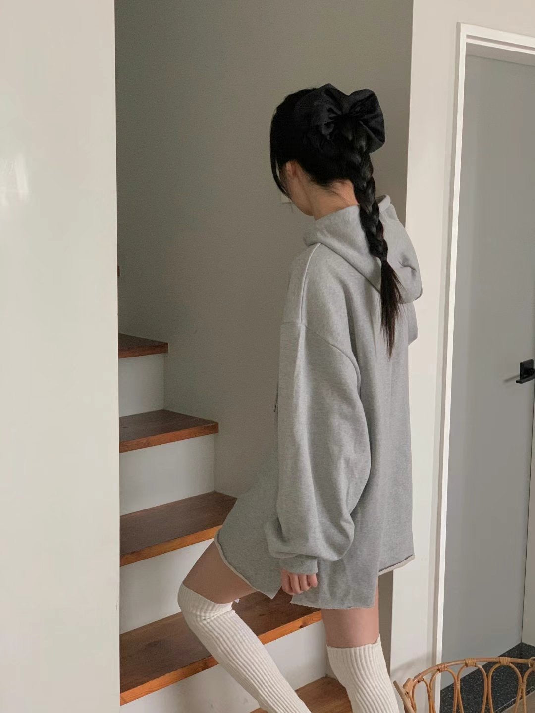 韓國丨抽繩連帽衛衣