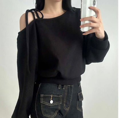 韓國丨寬鬆柔軟綁帶KNIT