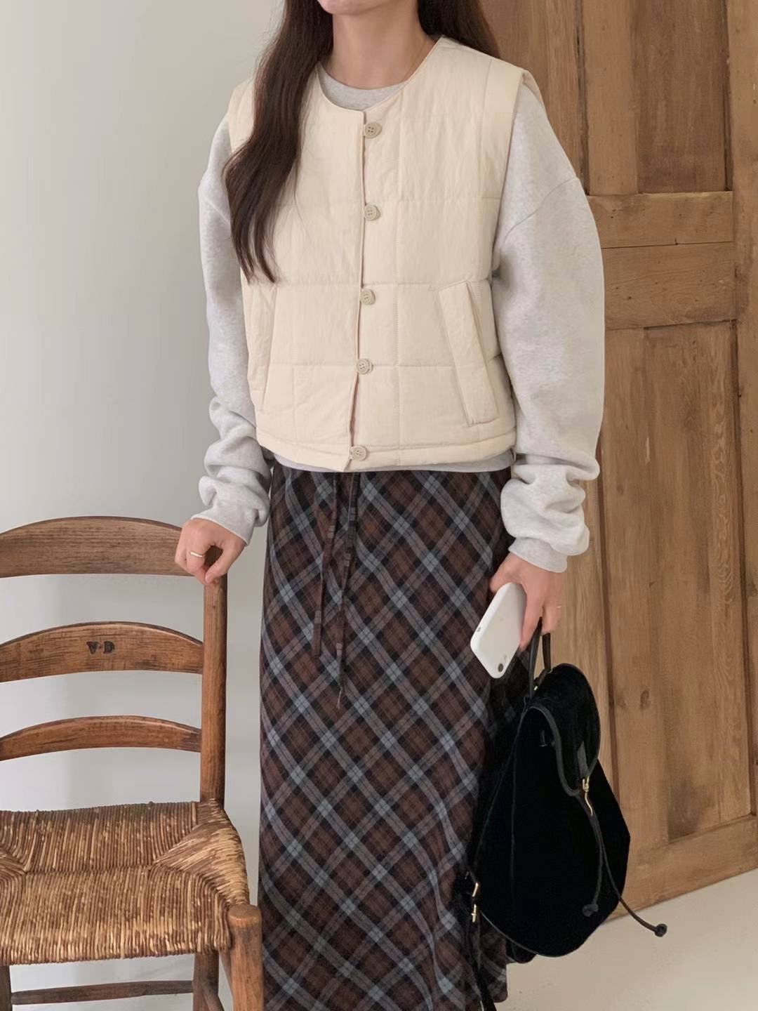 韓國丨鈕扣馬甲外套