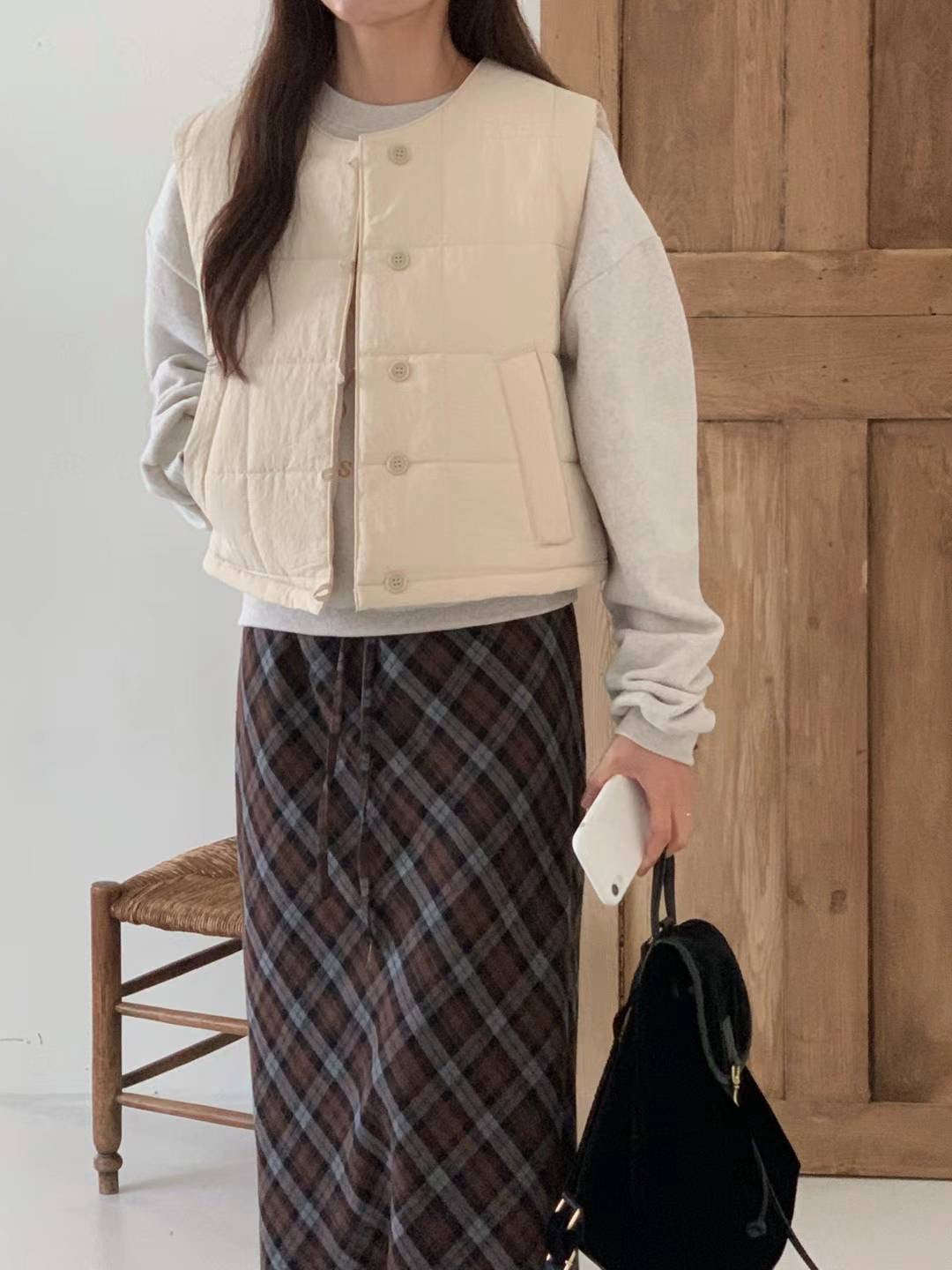 韓國丨鈕扣馬甲外套