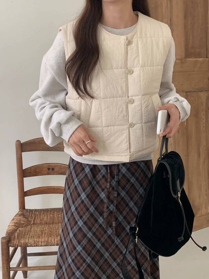 韓國丨鈕扣馬甲外套