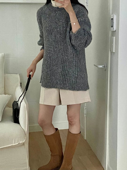 韓國丨側開叉針織