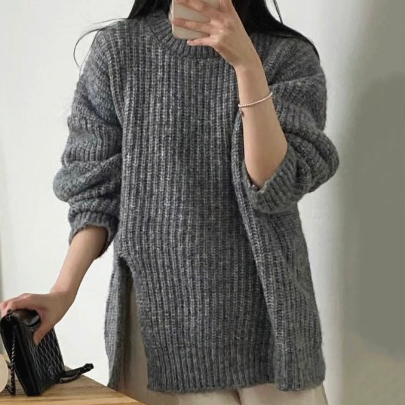 韓國丨側開叉針織