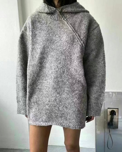 韓國丨連帽拉鍊TOP
