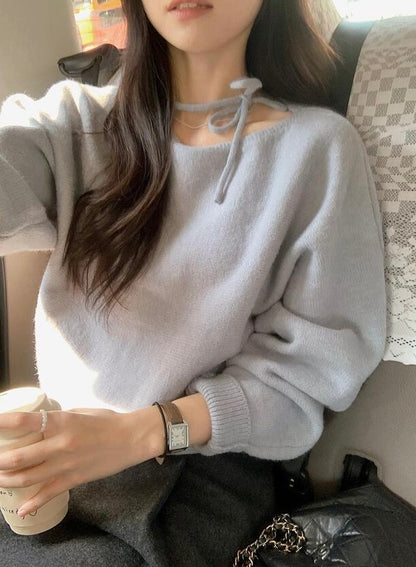 韓國丨RIBBON TIE KNIT