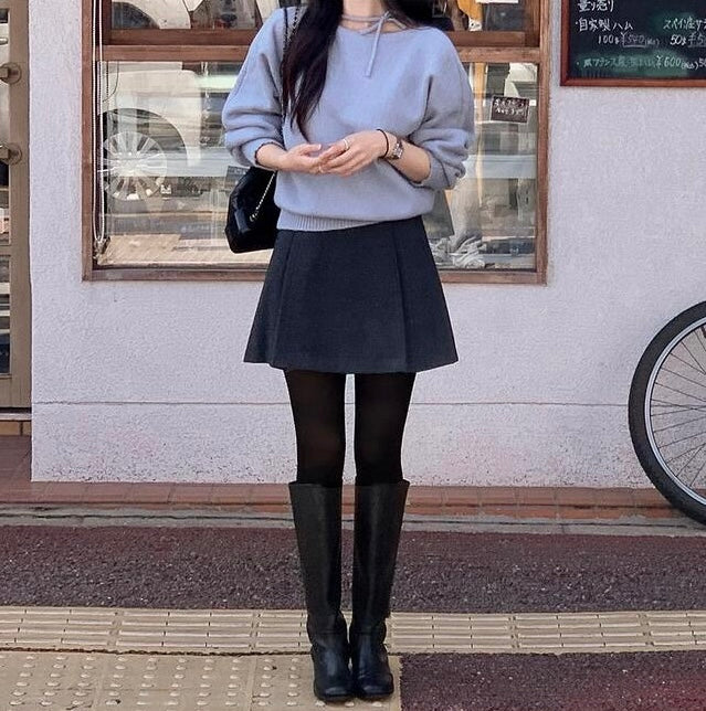 韓國丨RIBBON TIE KNIT