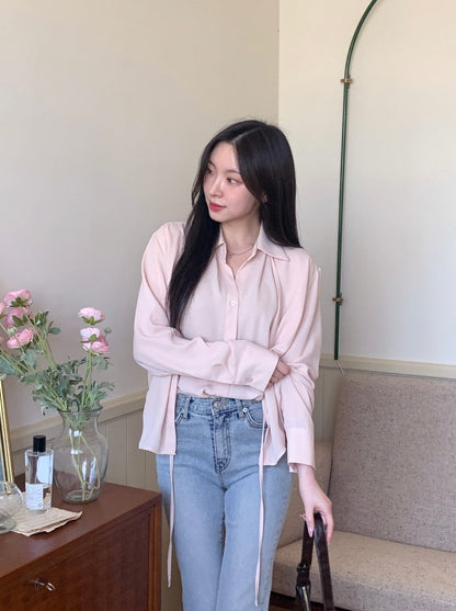 韓國丨翻領綁帶雙層BL